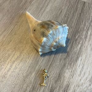 14k gold palm tree charm for necklace or bracelet